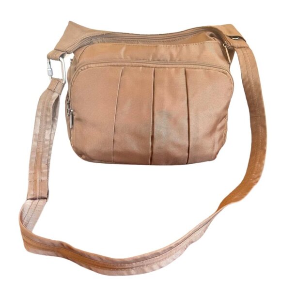Travelon Khaki Tan Organizer Cross Body Shoulder Bag - Picture 8 of 8